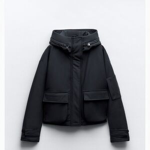 Like NEW! Hooded windproof winter jacket Zara